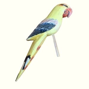 Vintage Wood hand painted bird on dowel